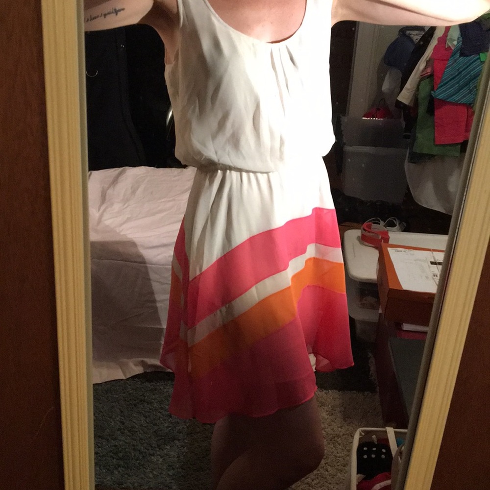 White mid thigh summer dress